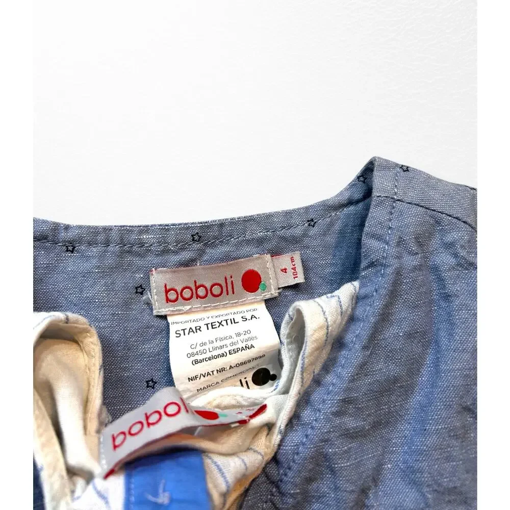 Boboli 3 Piece Linen Blend Shorts Set, Size 4